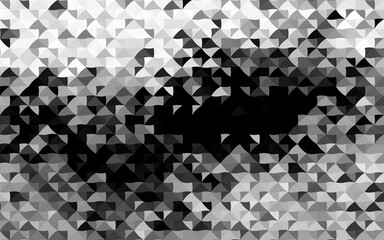 Dark Silver, Gray vector background with triangles.