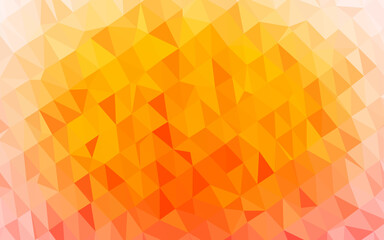 Fototapeta premium Light Yellow, Orange vector abstract mosaic pattern.
