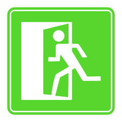 Door entrance icon. Sticker on the door.