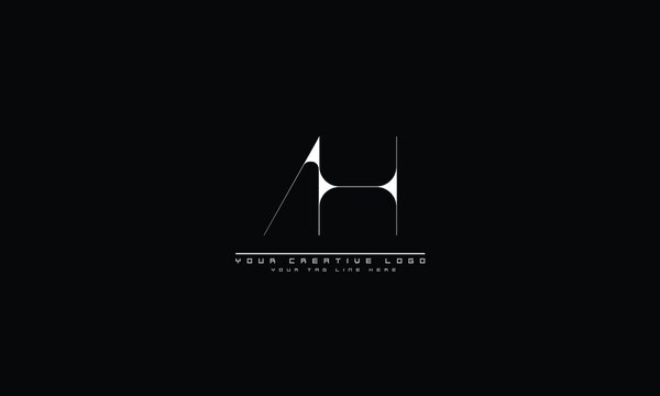 AH HA abstract ector logo monogram template