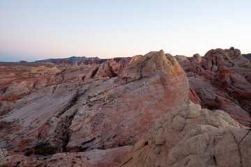 Fototapeta na wymiar Rock formations in the Valley of Fire State Park in the Nevada desert, USA