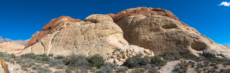 Fototapeta na wymiar Panoramic view of the Red Rock Canyon near Las Vegas, Nevada, USA