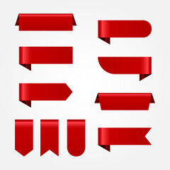 set of red ribbons