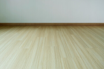 Empty room with wall and wooden floor