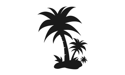 Fototapeta premium Palm tree icon logo illustration