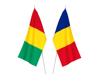 Romania and Guinea flags