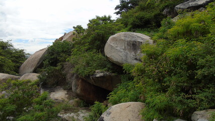 waterfall in the mountains