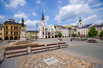 Town square of Trutnov, Czech Republic