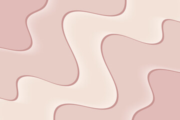 Abstract curved wave template for your design. Illustration with curves lines. Wavy paper cut background.