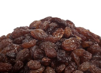 Currants, vitis vinifera apyrena, Dried Fruits against White Background