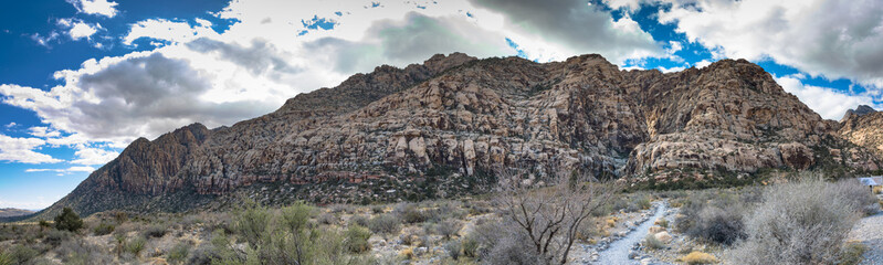 Fototapeta na wymiar Panoramic view of Red Rock Canyon, near Las Vegas, Nevada, USA