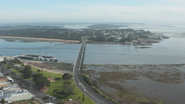 Bridge to Phillip Island in San Remo from Drone