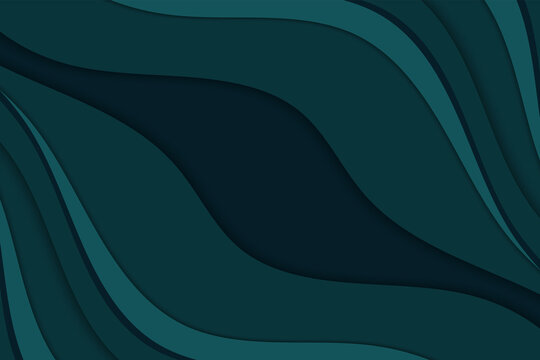 Abstract curved wave template for your design. Illustration with curves lines. Wavy paper cut background. © flexelf