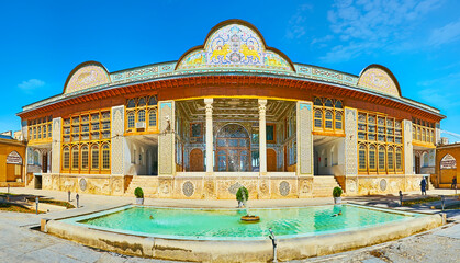 Panorama of Qavam House in Shiraz, Iran