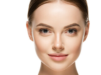 Beauty woman natural fresh skin clean beautiful cosmetic spa concept female portrait