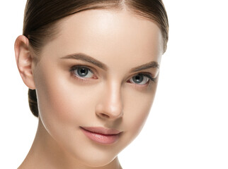 Obraz premium Beauty woman natural fresh skin clean beautiful cosmetic spa concept female portrait