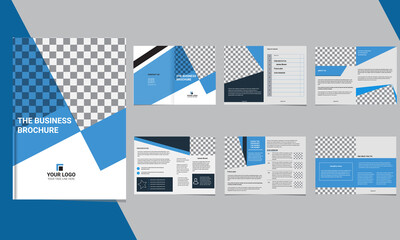 Medical brochure template, Modern company leaflet design, Creative abstract shapes design