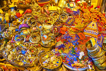 Heap of antique jewelry, Shiraz, Iran