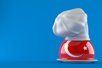 Catering dome with turkish flag