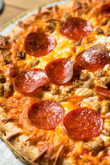 Homemade Meat Lovers Pepperoni Pizza