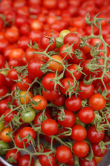 cherry tomatoes in a market