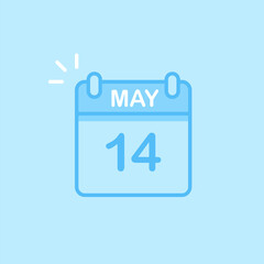 Calendar Date Blue Vector Icon Background