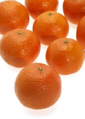 Clementine Fruit, citrus reticulata against White Background