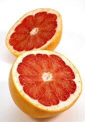 Fototapeta na wymiar POMELO, citrus paradisi, Fruits against White Background