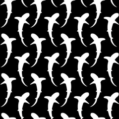 Tiger Shark Seamless Pattern 04