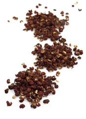 Szechuan or Sichuan Pepper, zanthoxylum simulans, Asiatic Spice against White Background
