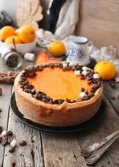 coffee beans pumpkin cheesecake