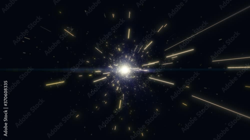 Wall mural abstract moving high tech lines. abstract space background with stars. space background. dynamic ani