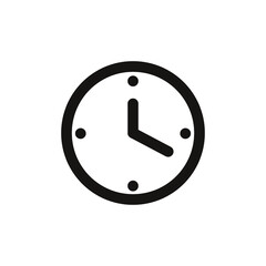 Clock icon in trendy flat style isolated on background. Clock icon page symbol for your web site design Clock icon logo, app, UI. Clock icon Vector illustration, EPS10.