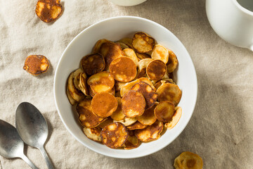 Fototapeta premium Homemade Mini Pancake Cereal
