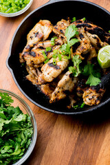 Grilled chicken. BBQ Chicken grilled in garlic and butter. Chicken, fried & served w/ bbq side dishes, organic vegetables and dressed in olive oil. Classic American outdoor grill entree favorite.