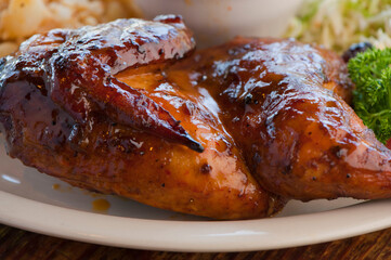 Brisket, pork sausage, pork ribs, beef ribs. Barbecue platter served with classic bbq sides Mac n cheese, cornbread, Brussels sprouts, coleslaw & beer. Classic traditional Texas meats & side dishes.
