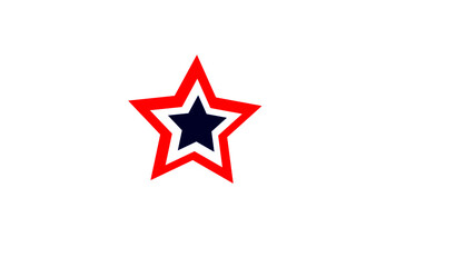 Obraz premium black and red star 