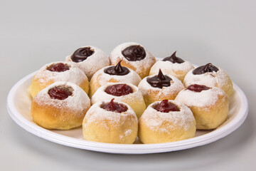 Sweet bread stuffed with guava jam and dulce de leche (doce de leite), traditional Brazilian sweet.