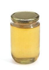Jar of Honey against White Background