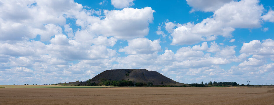 slag heaps between lens and arras in the north of france