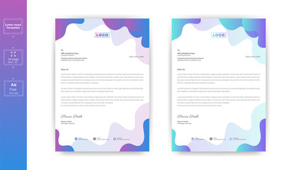 Simple creative modern business style letterhead templates design. Letterhead design for your project, Vector design illustration. 