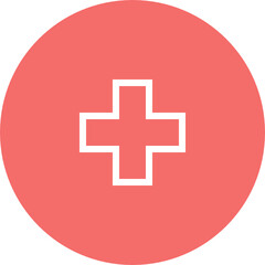 Obraz premium hospitals map spotlight location icon which designed simple, uncomplicated and minimal to deliver information clearly. Isolated flat, resizable vector icon to fit location based services