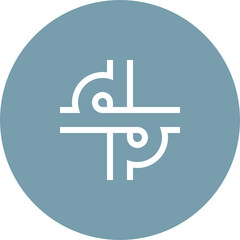 interchange-ramp map spotlight location icon which designed simple, uncomplicated and minimal to deliver information clearly.
Isolated flat, resizable vector icon to fit location based services