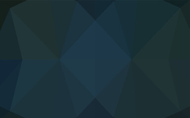 Dark BLUE vector polygon abstract background.