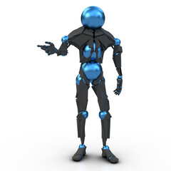 schwarzer humanoider Roboter