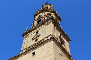 Fototapeta na wymiar Tower of Church of Santo Tomás in Haro (La Rioja, Spain)