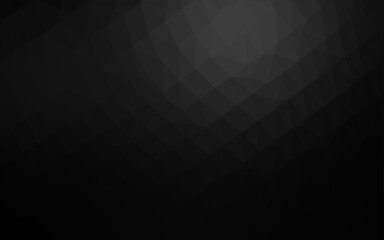 Dark Black vector abstract polygonal cover.