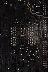 Back side of curcuit board