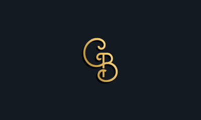 Luxury fashion initial letter CB logo.