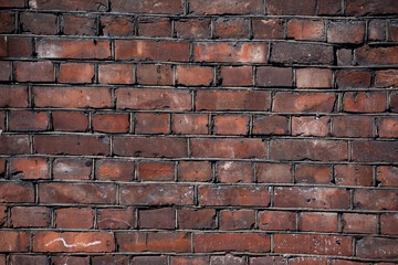 Red vintage brick wall